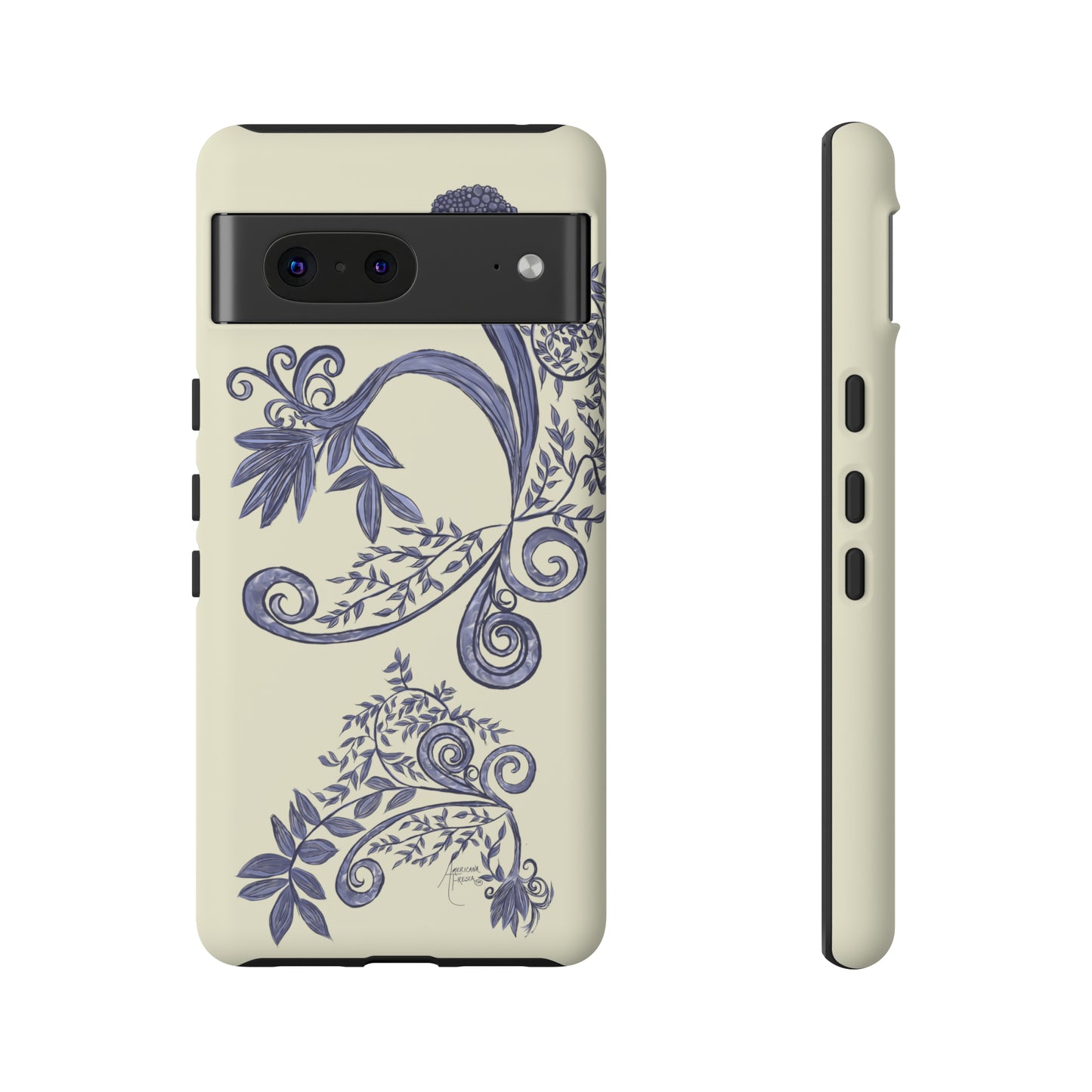 Botanical Blues Tough Phone Case