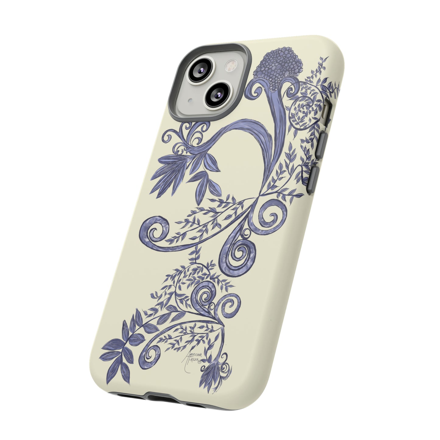 Botanical Blues Tough Phone Case