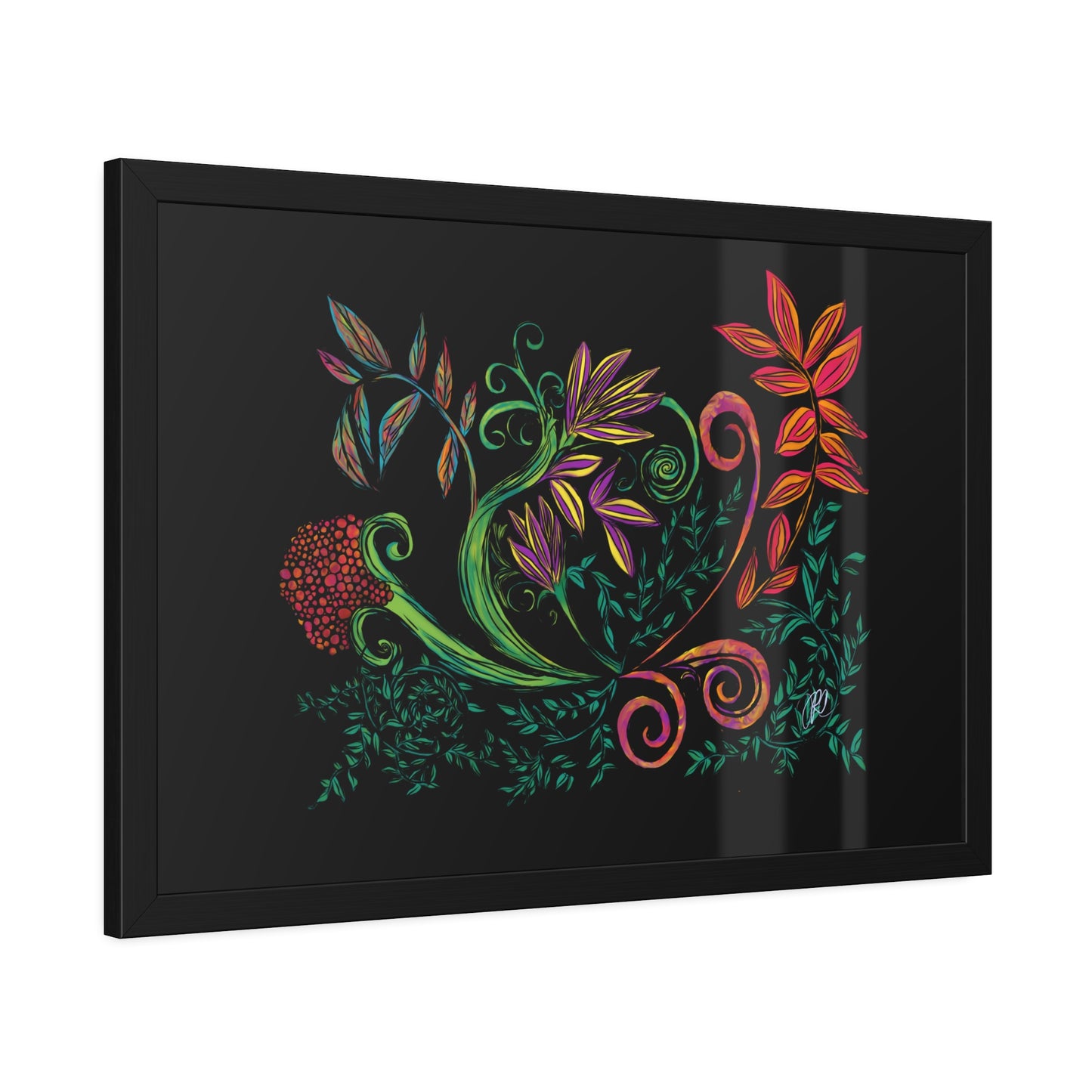 Flourished Fury Framed Giclée Print