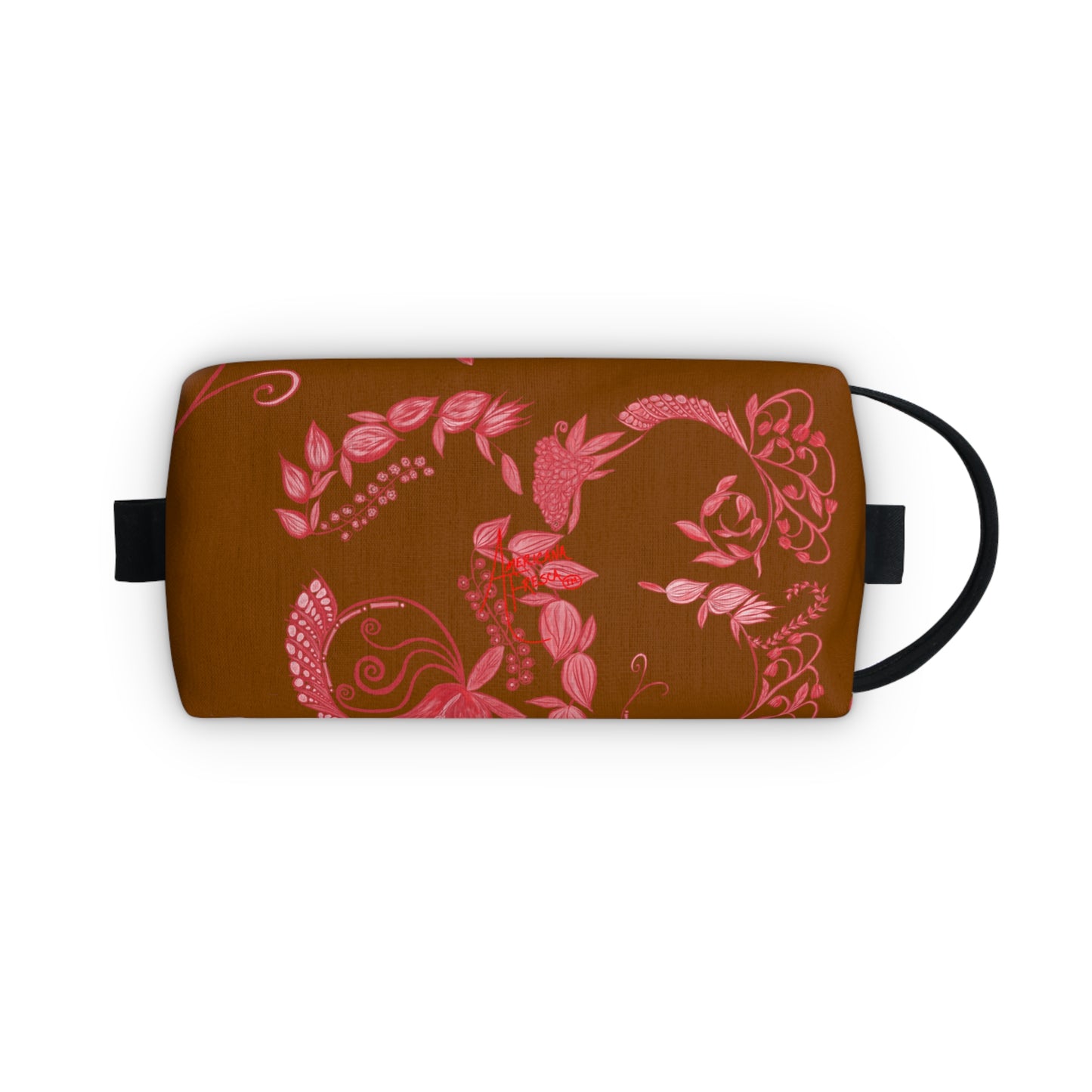 Chocolate Cherry Chinoiserie Dopp Kit/Toiletry Bag