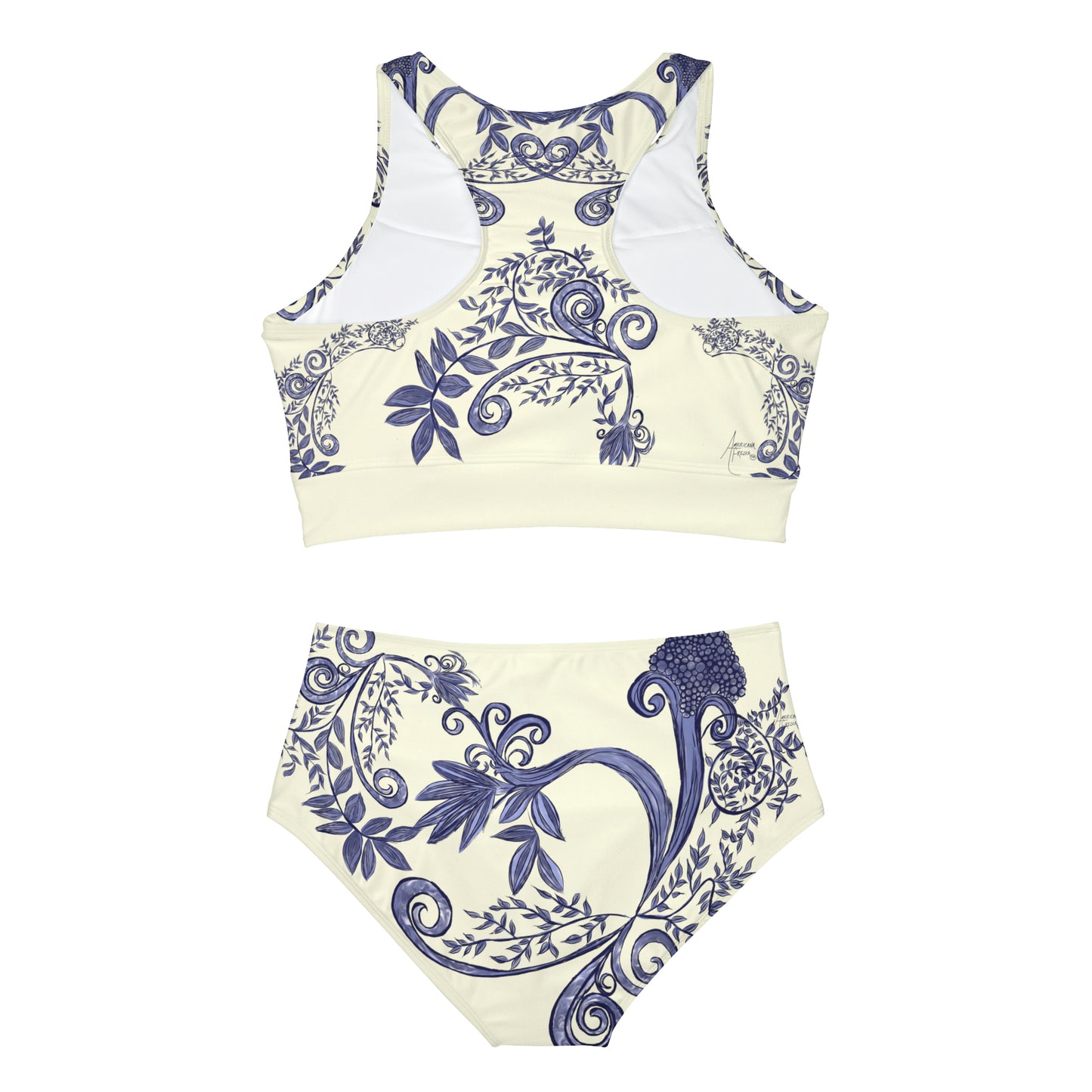 Botanical Blues Women's Sporty Bikini Set