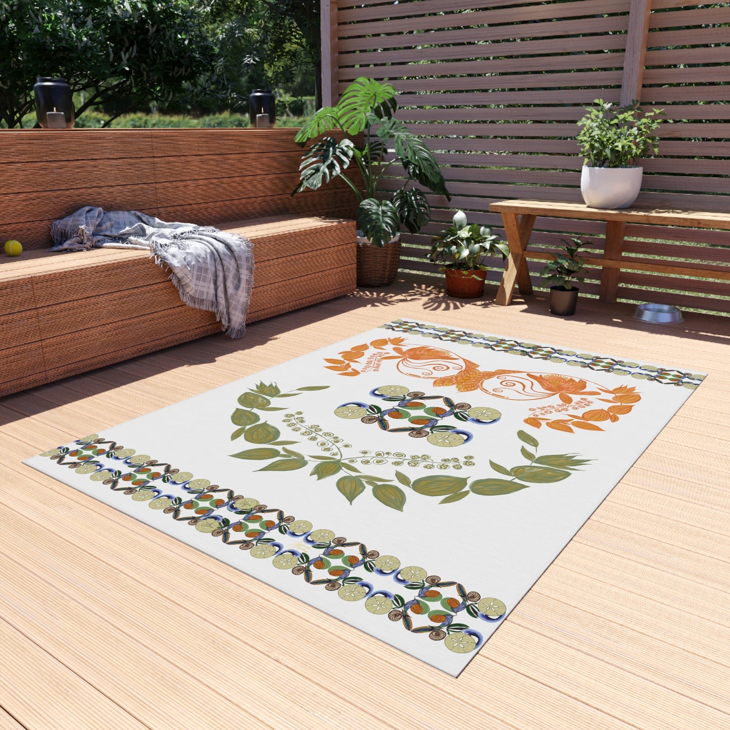 Sandy Snowless Sunsets Outdoor Rug