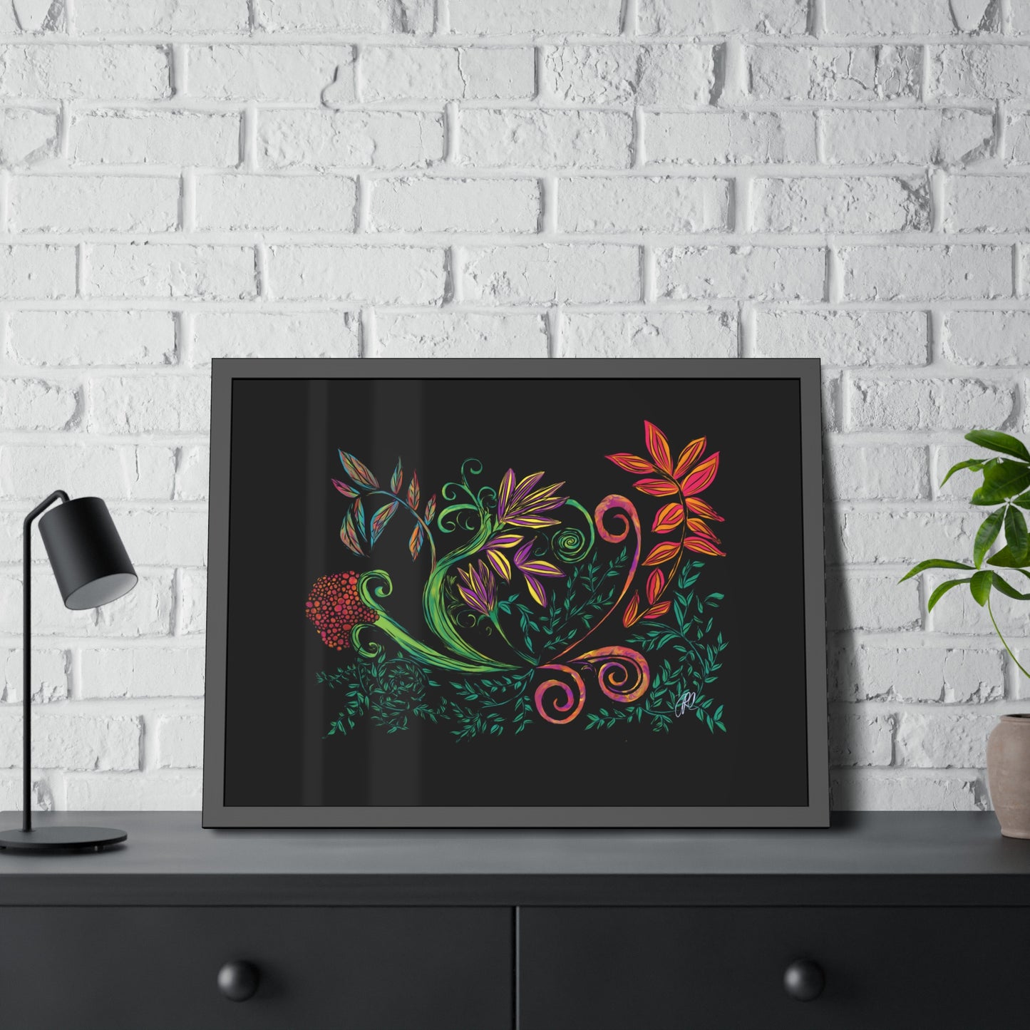 Flourished Fury Framed Giclée Print