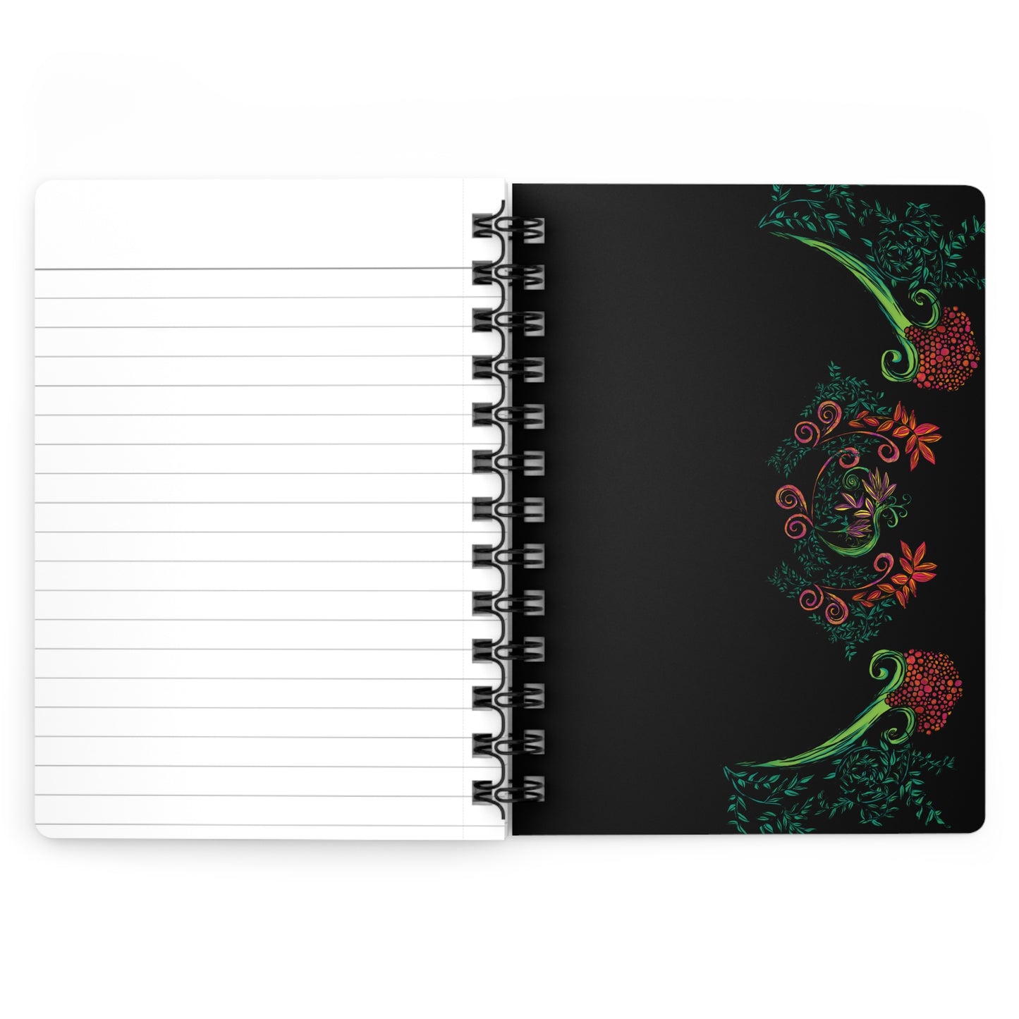 Flourished Fury Spiral Bound Journal