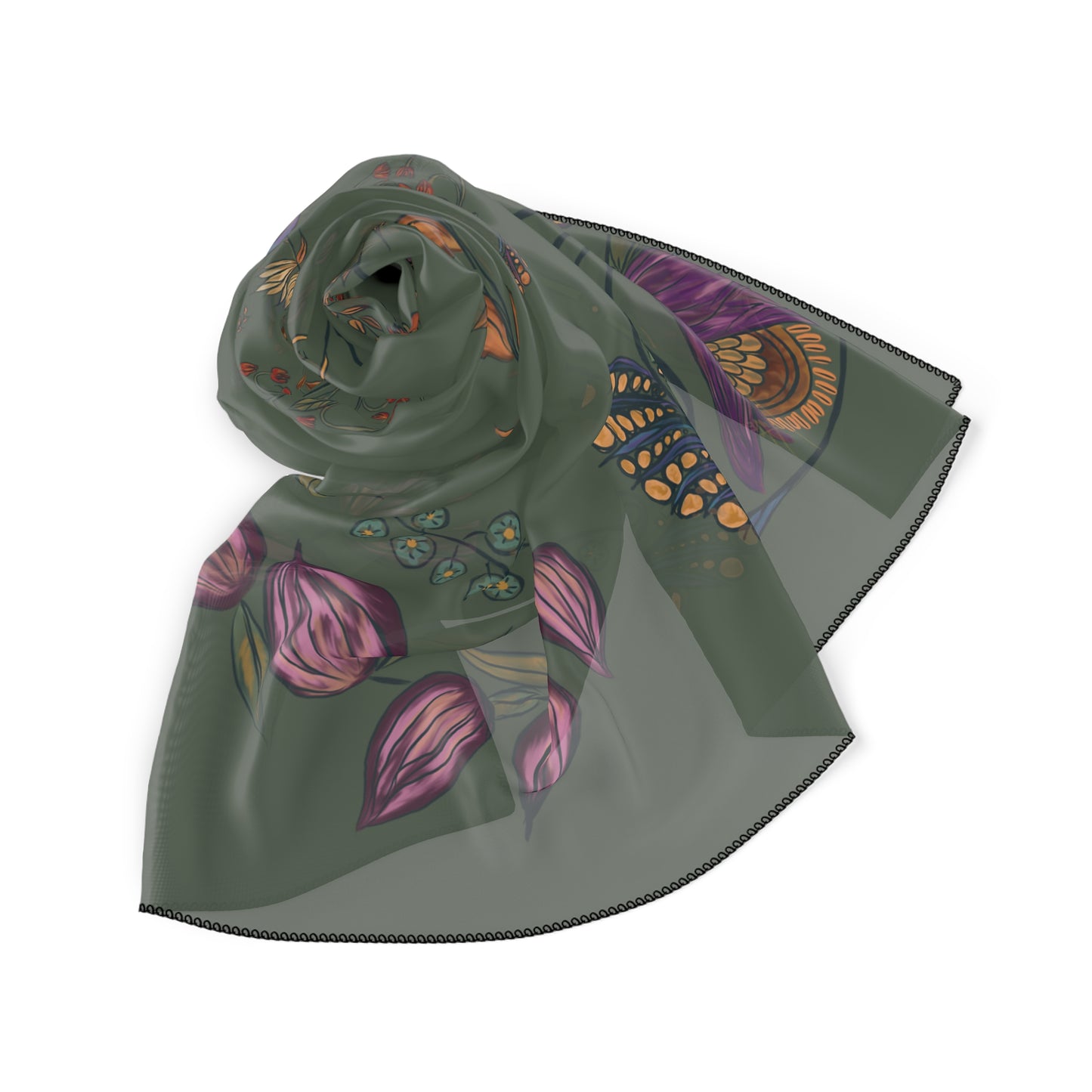 Wondrous Weeds Classic Chiffon Square Scarf