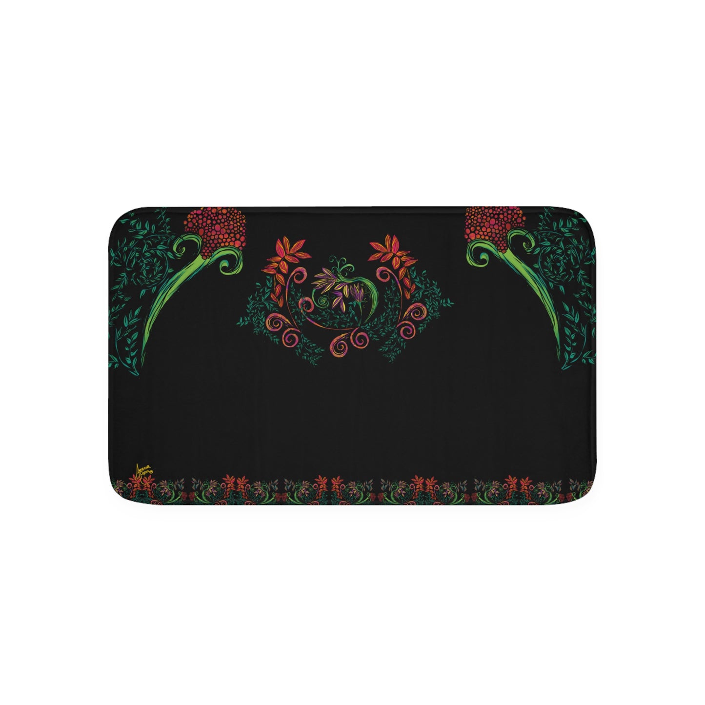 Flourished Fury Memory Foam Bath Mat