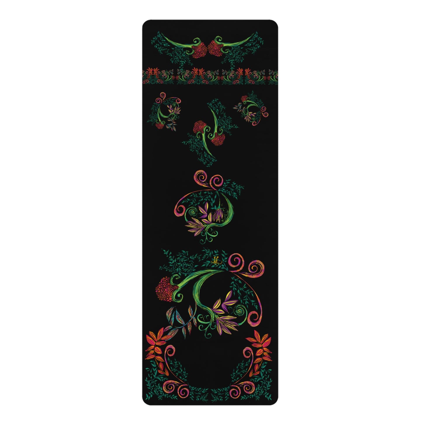 Flourished Fury Rubber Yoga Mat