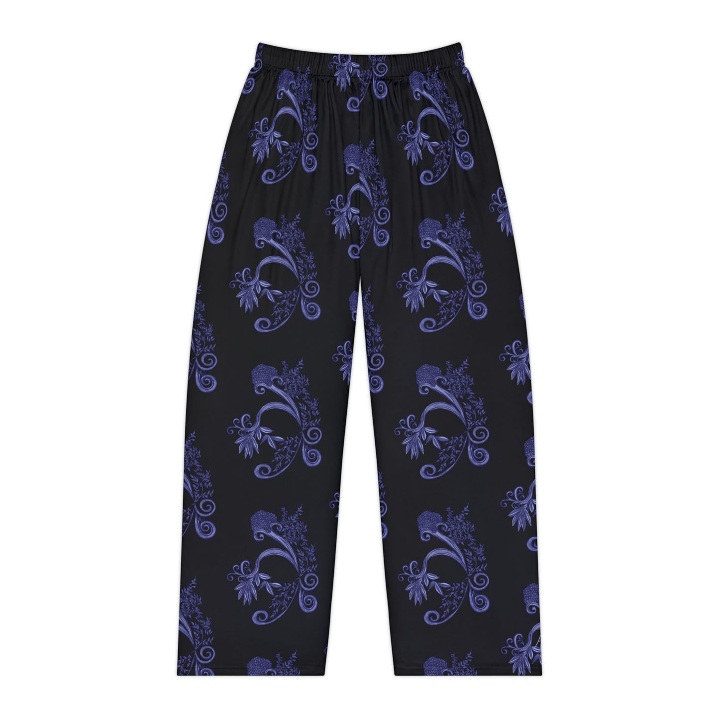 Midnight Botanical Blues Women's Pajama Pants