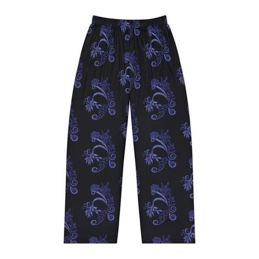 Midnight Botanical Blues Women's Pajama Pants