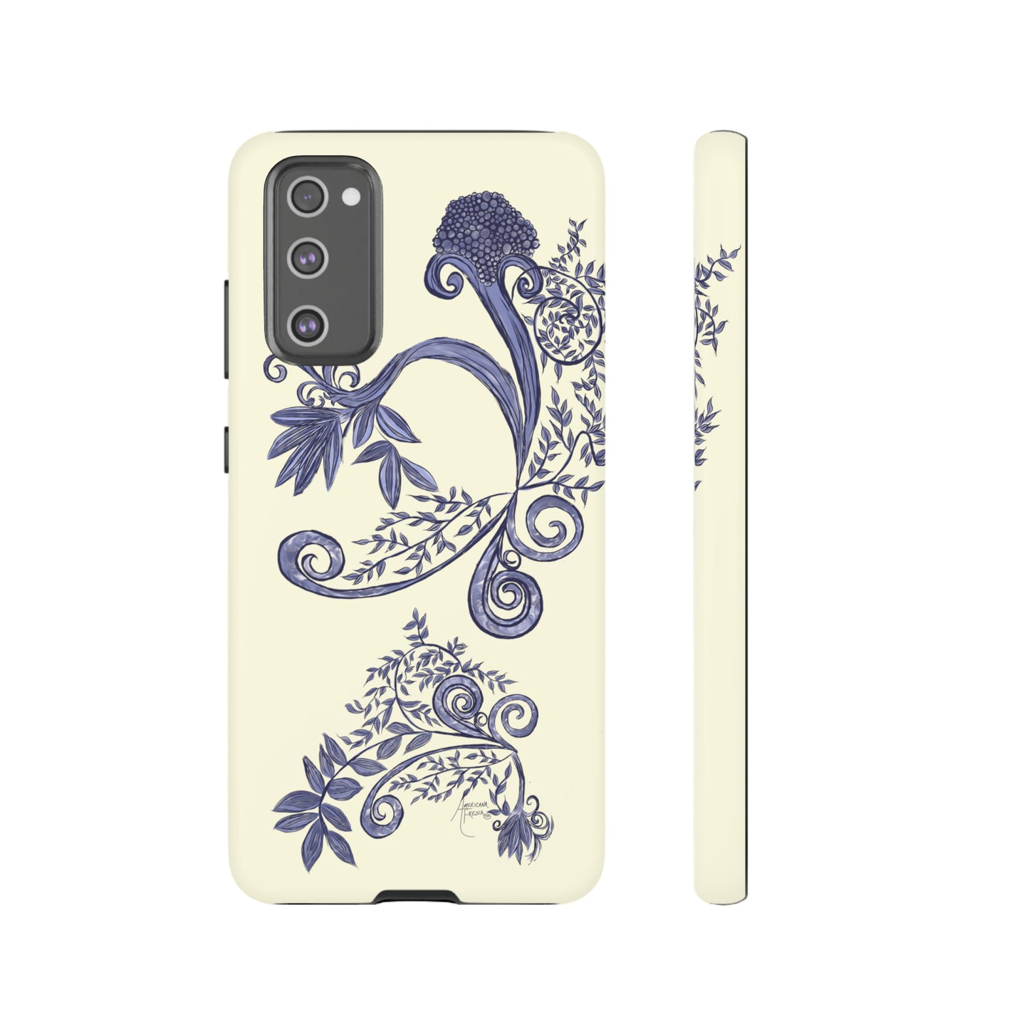 Botanical Blues Tough Phone Case