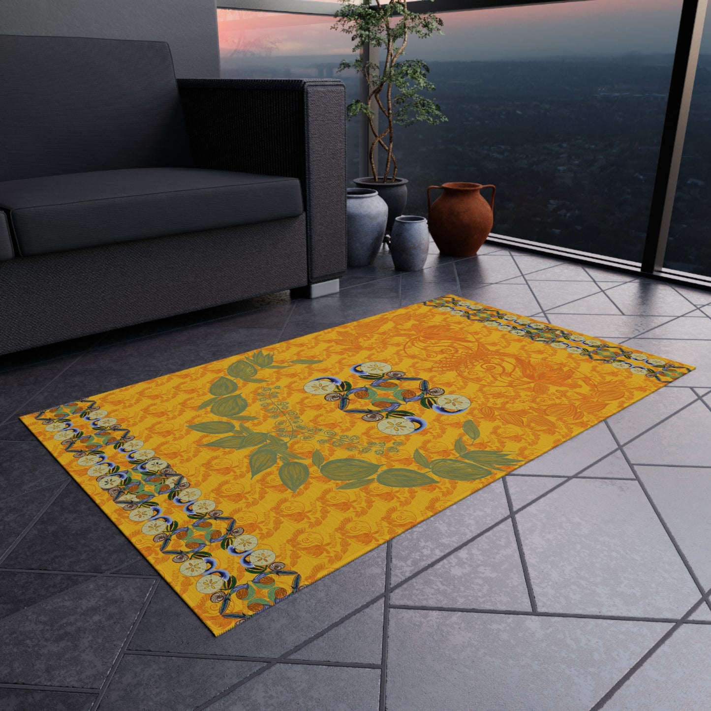 Snowless Sunsets Outdoor Rug