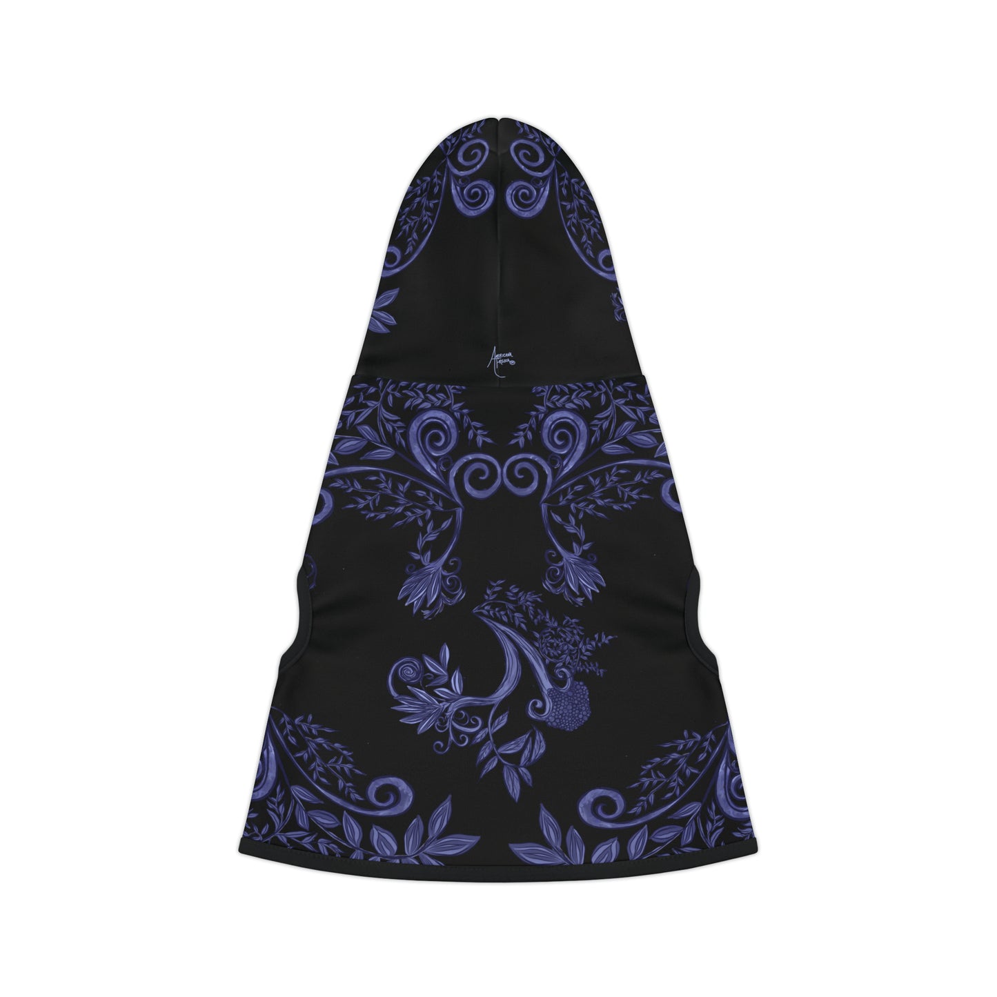 Midnight Botanical Blues Pet Hoodie