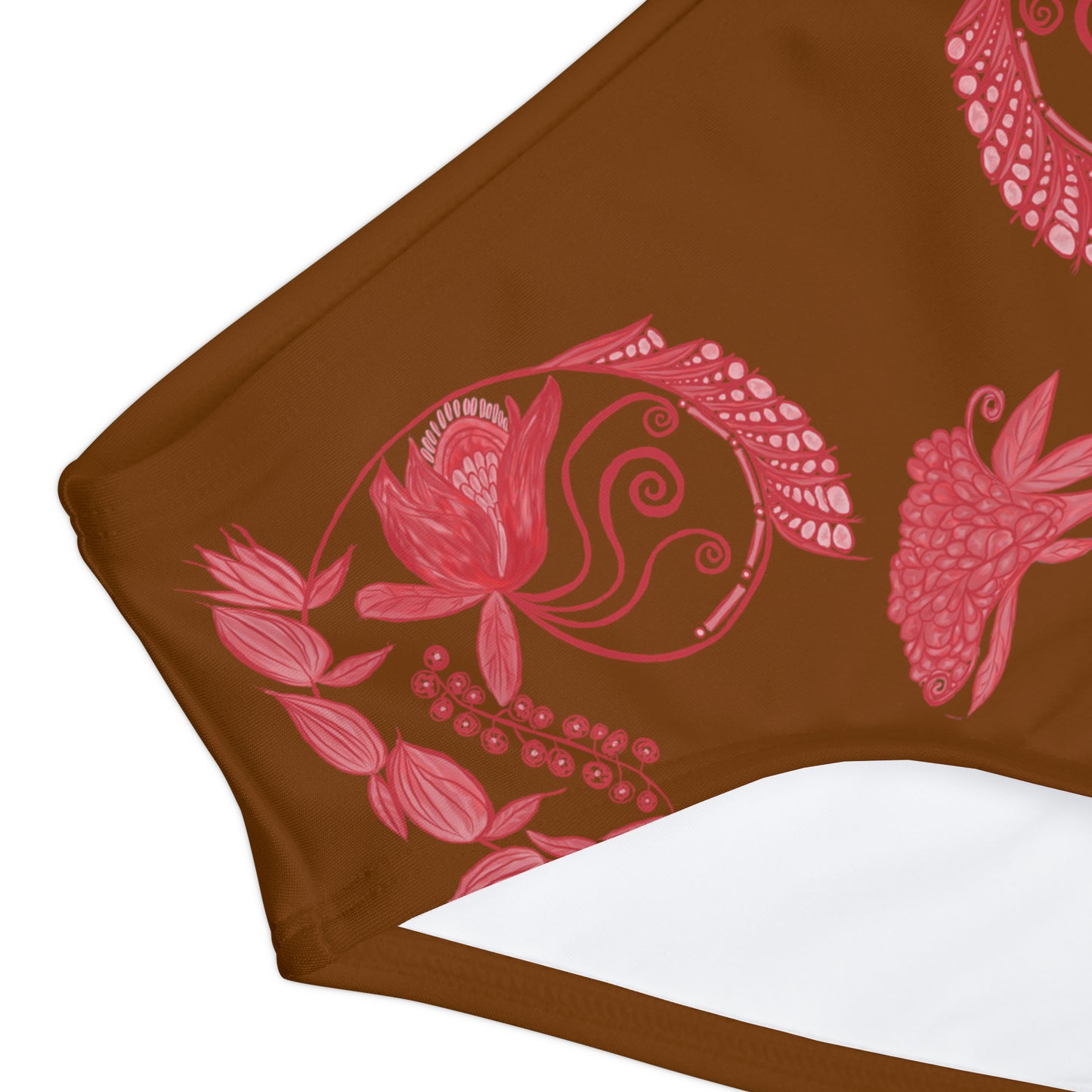 Chocolate Cherry Chinoiserie Girls Two Piece Swimsuit