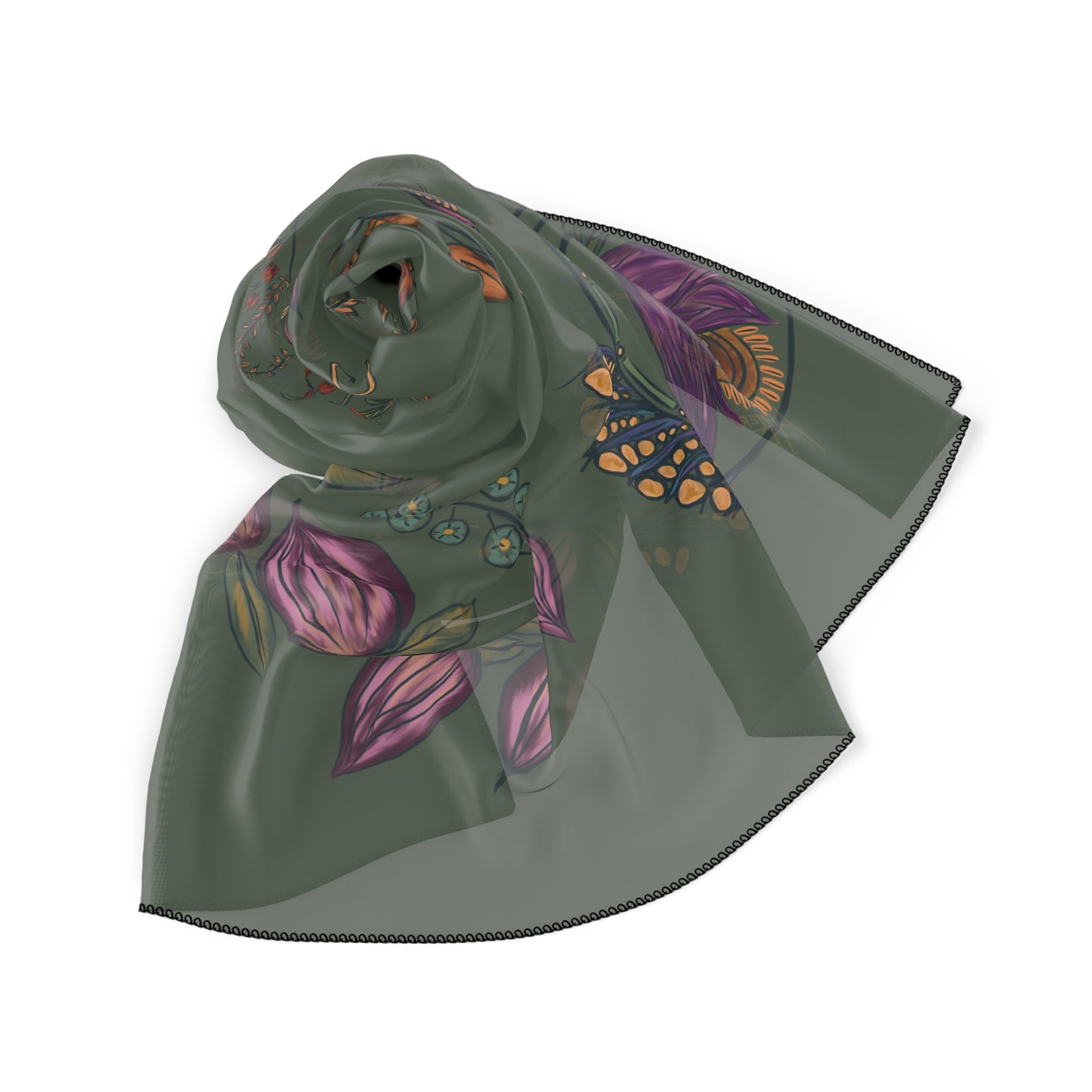 Wondrous Weeds Classic Voile Square Scarf