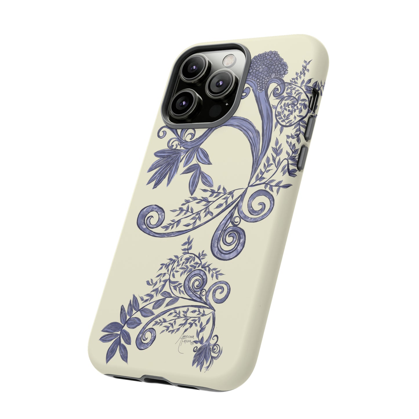 Botanical Blues Tough Phone Case