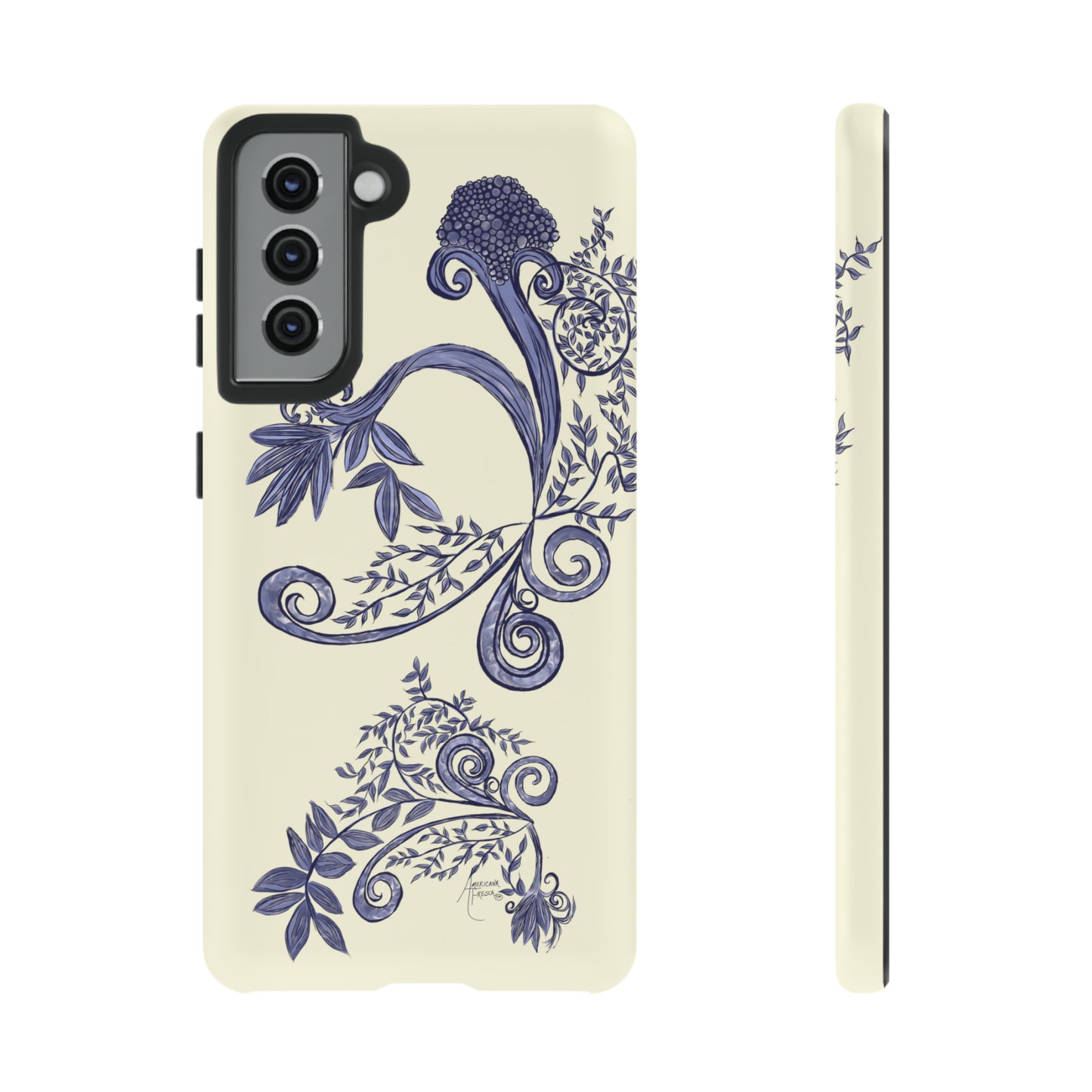 Botanical Blues Tough Phone Case