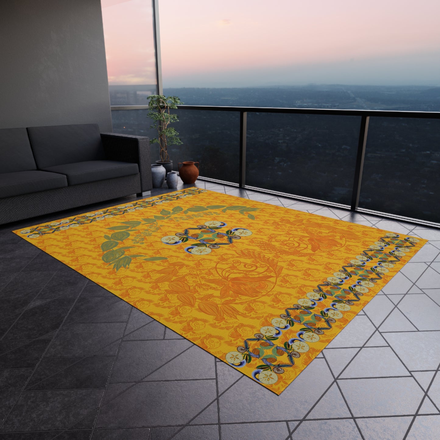 Snowless Sunsets Outdoor Rug