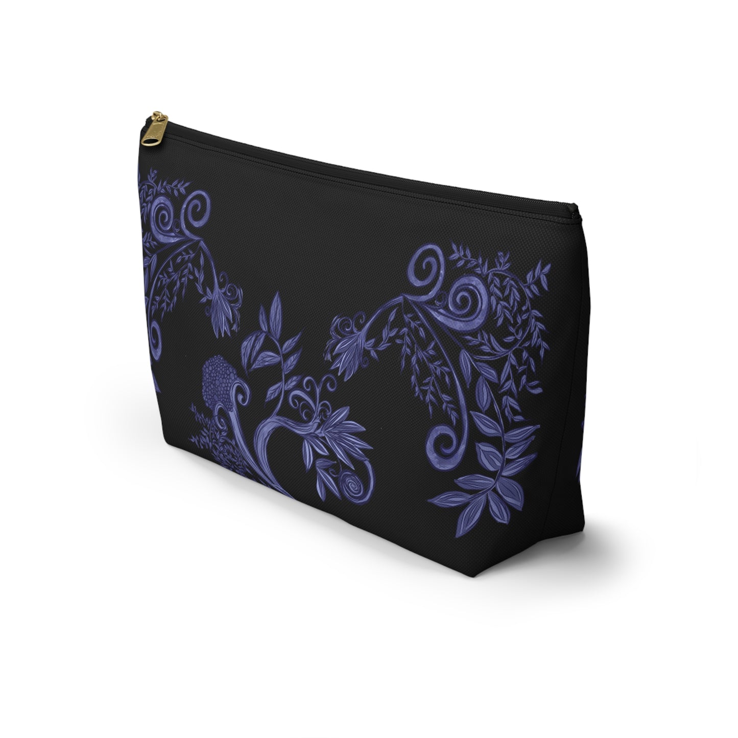 Midnight Botanical Blues Accessory Pouch