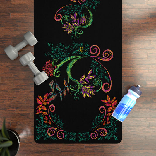 Flourished Fury Rubber Yoga Mat