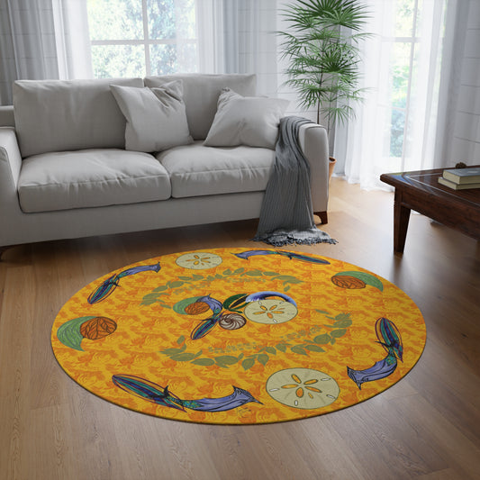 Snowless Sunsets Round Rug