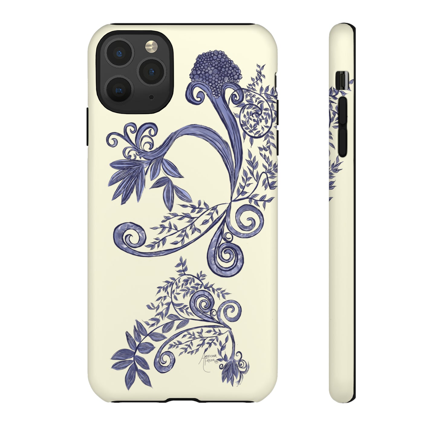 Botanical Blues Tough Phone Case