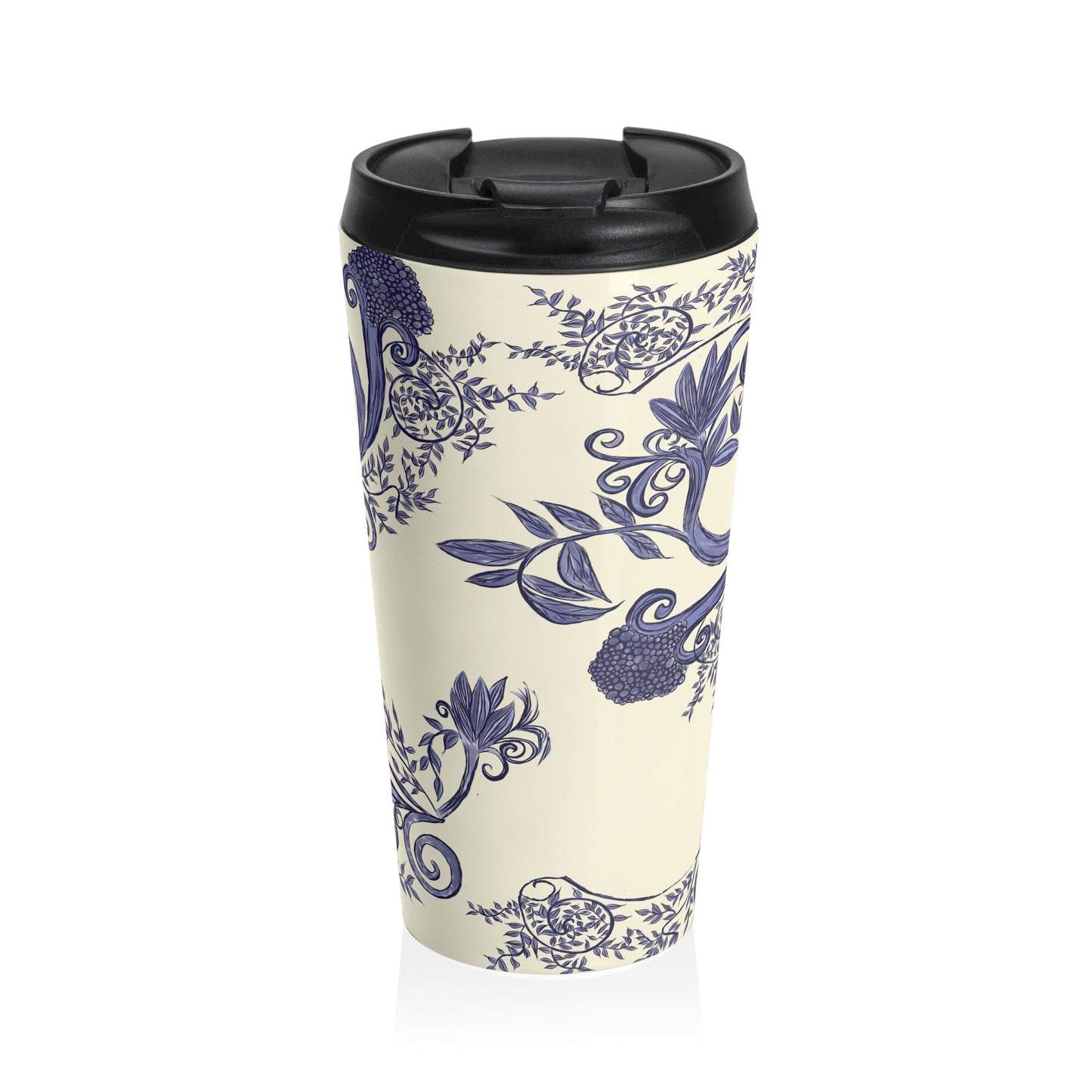 Botanical Blues Stainless Steel Travel Mug