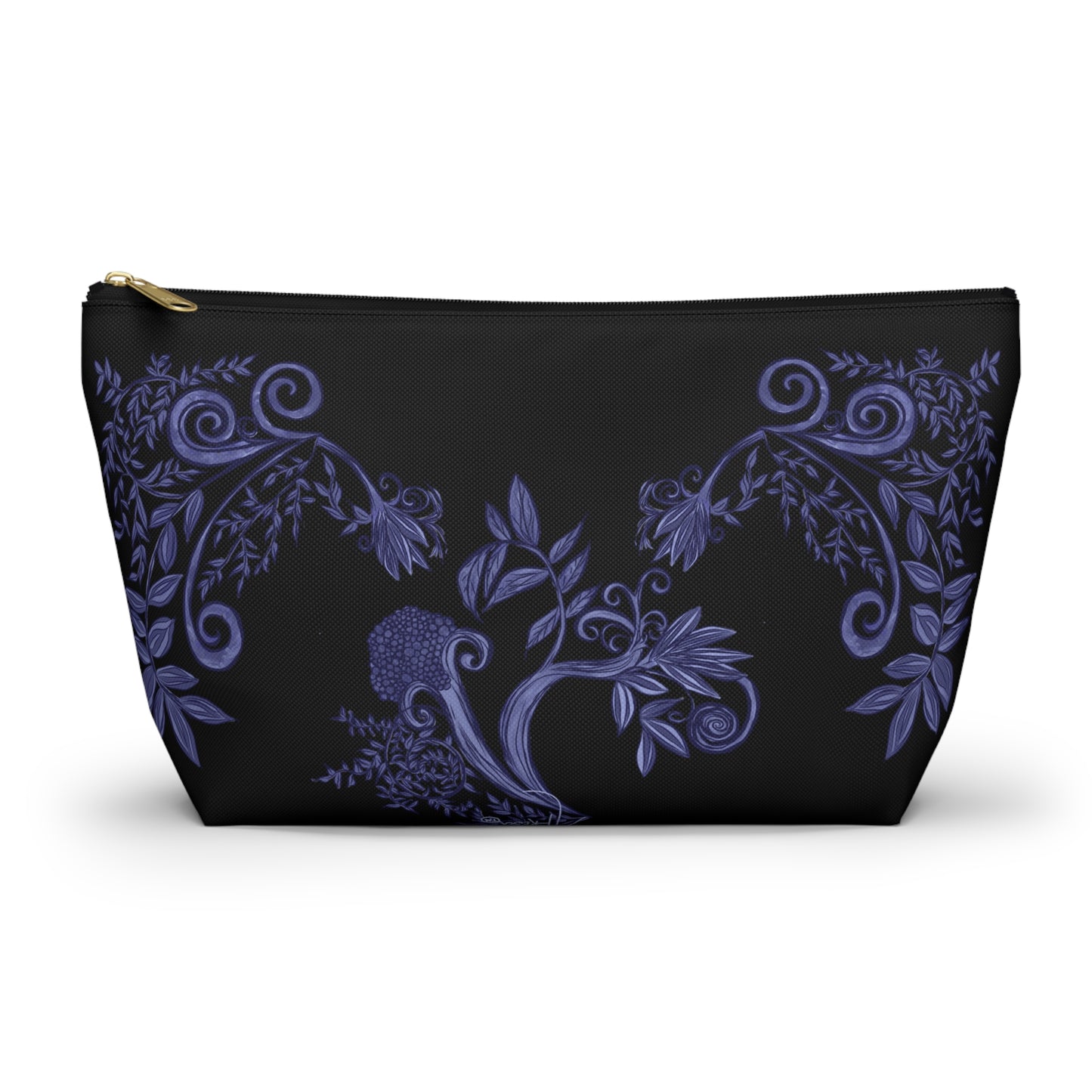 Midnight Botanical Blues Accessory Pouch