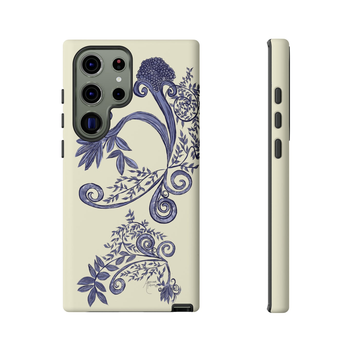 Botanical Blues Tough Phone Case