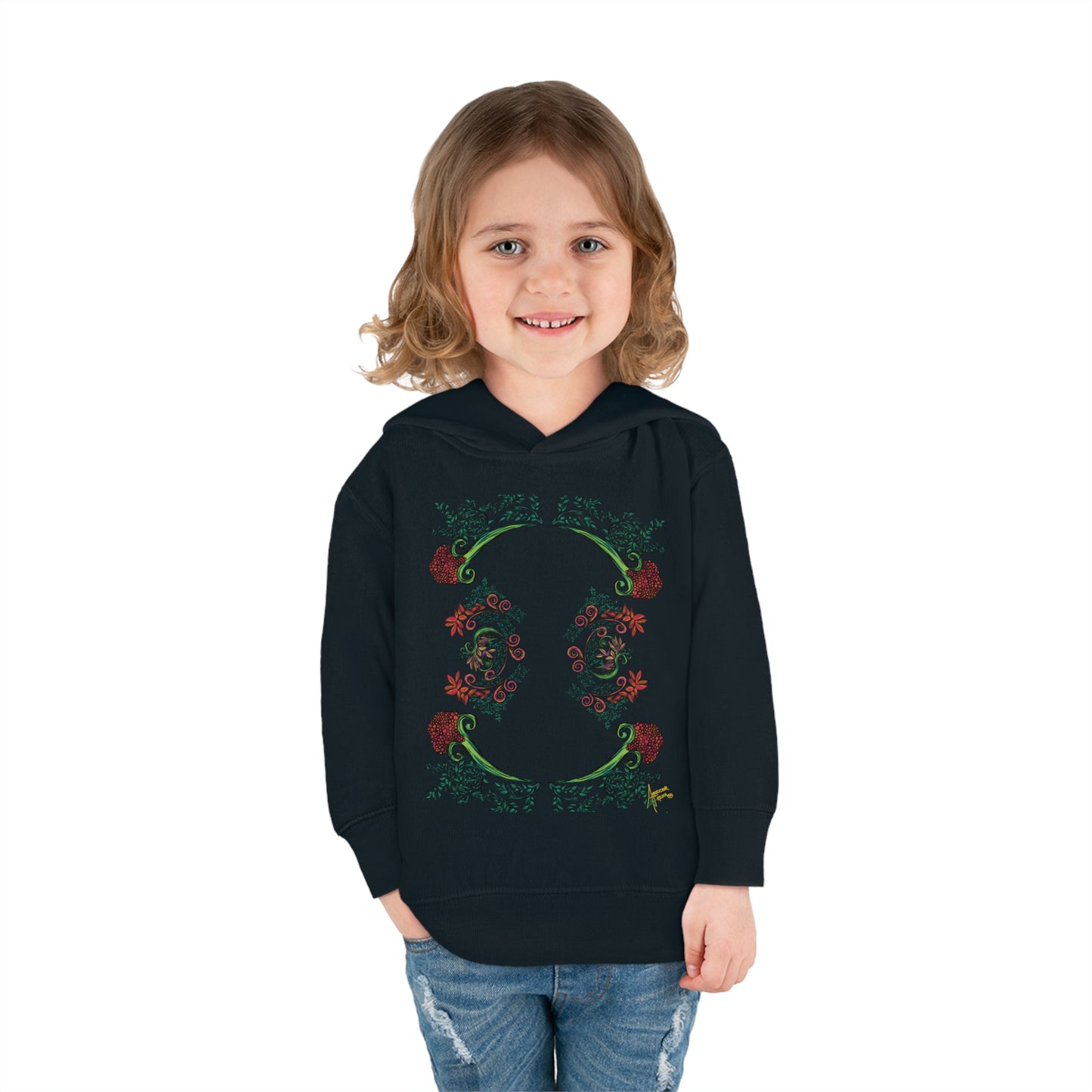 Flourished Fury Toddler Pullover Fleece Hoodie