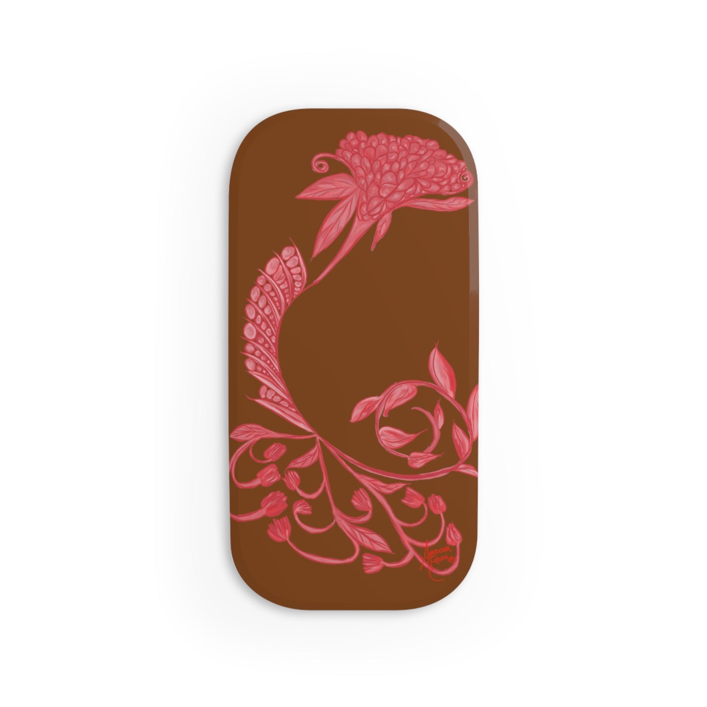 Chocolate Cherry Chinoiserie Phone Click-On Grip