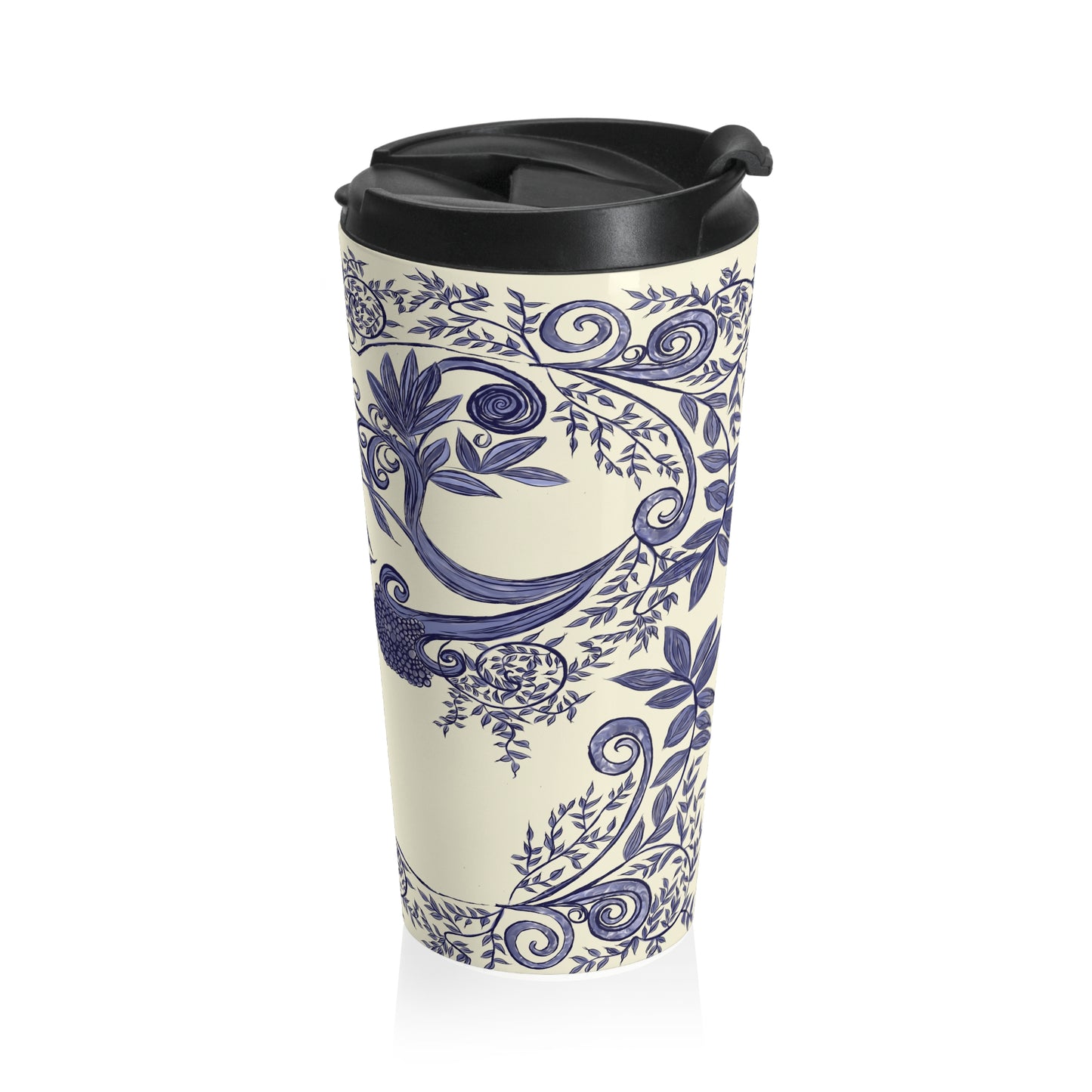 Botanical Blues Stainless Steel Travel Mug