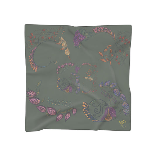 Wondrous Weeds Classic Voile Square Scarf