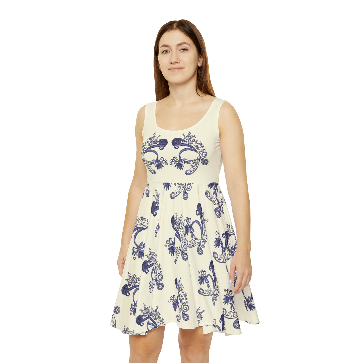 Botanical Blues Women's Skater Dress