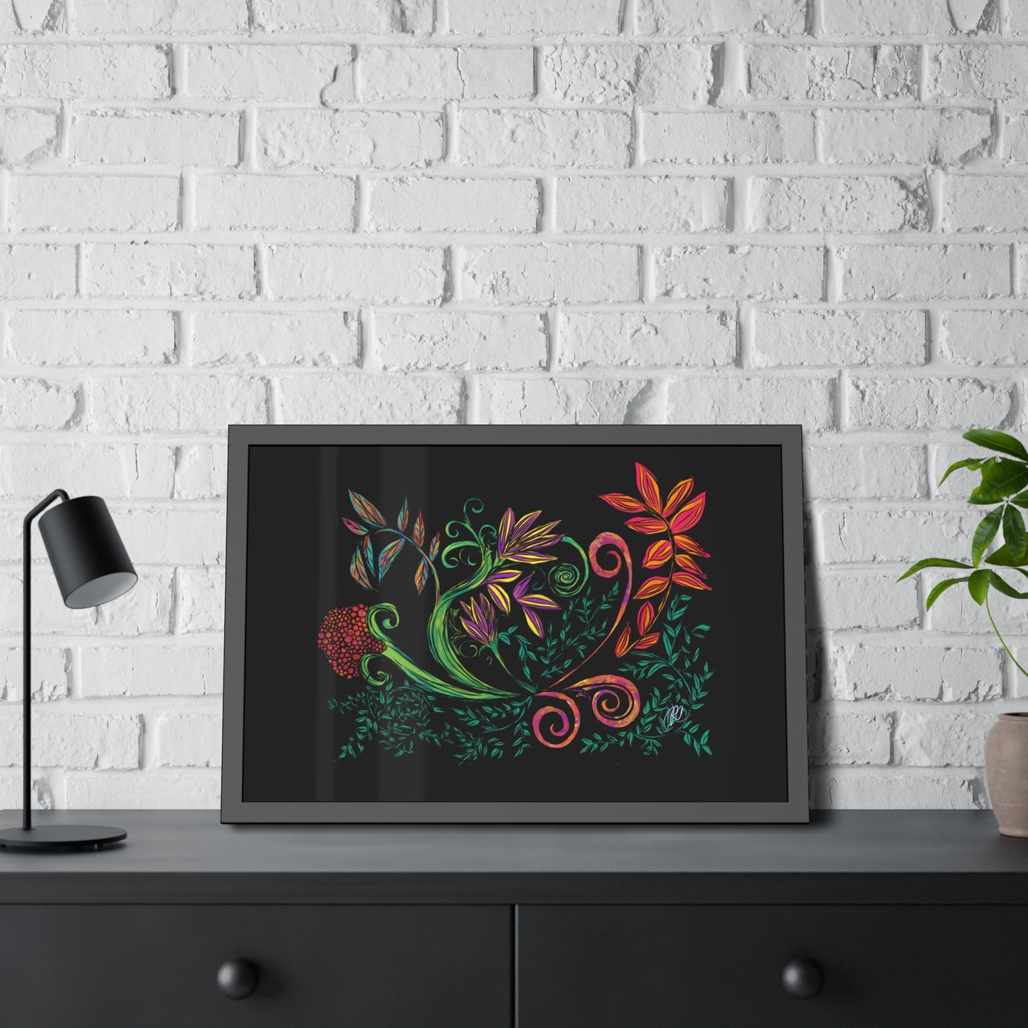 Flourished Fury Framed Giclée Print