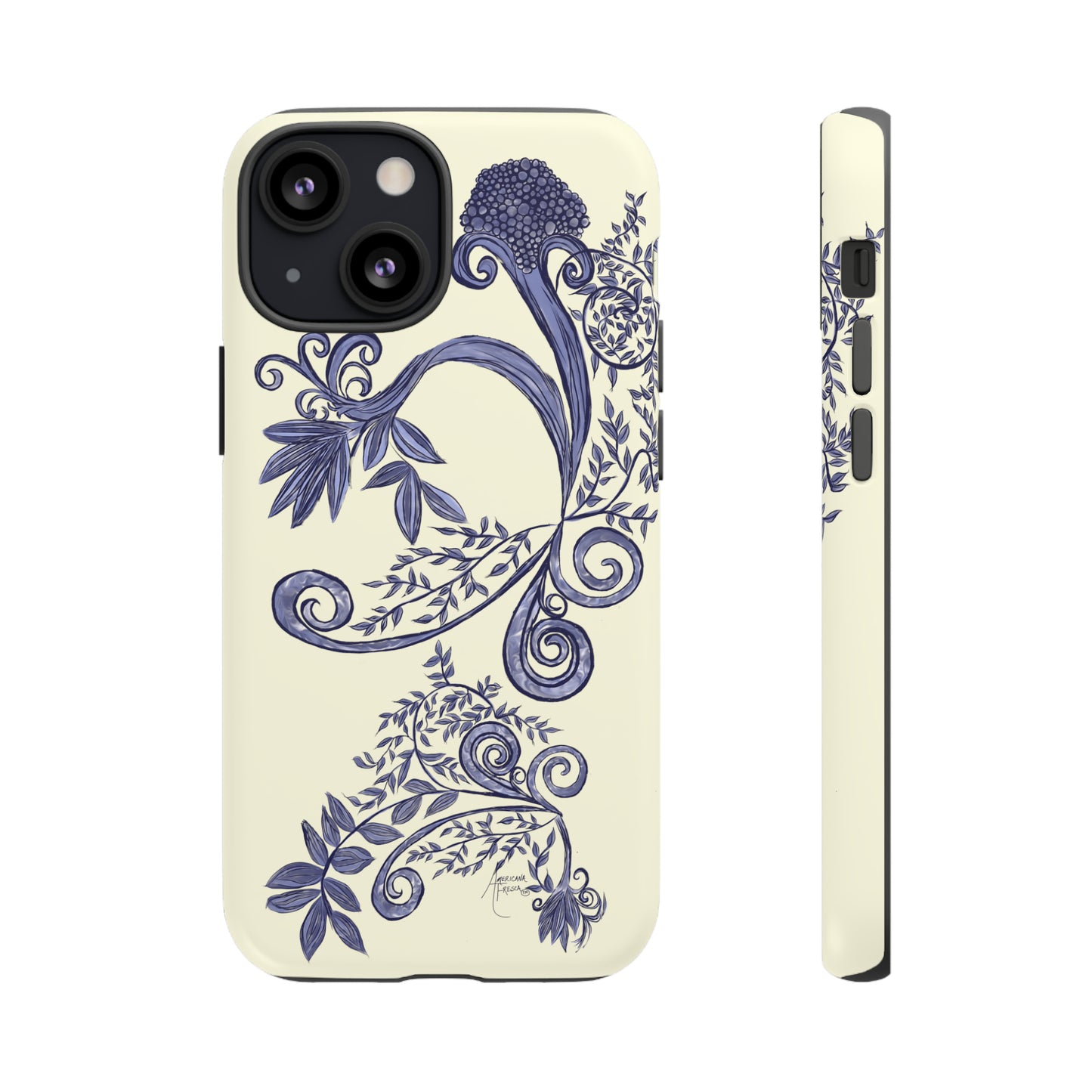 Botanical Blues Tough Phone Case