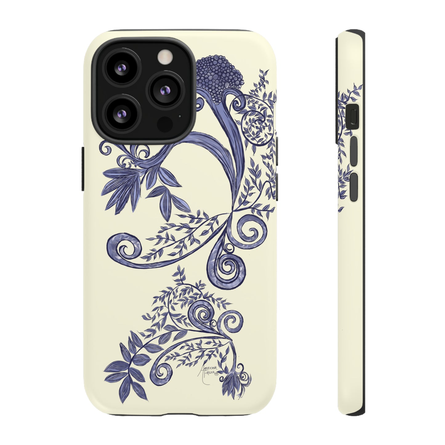 Botanical Blues Tough Phone Case