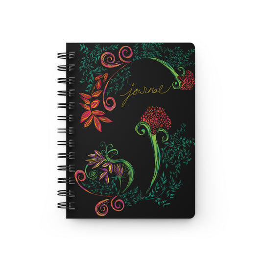 Flourished Fury Spiral Bound Journal