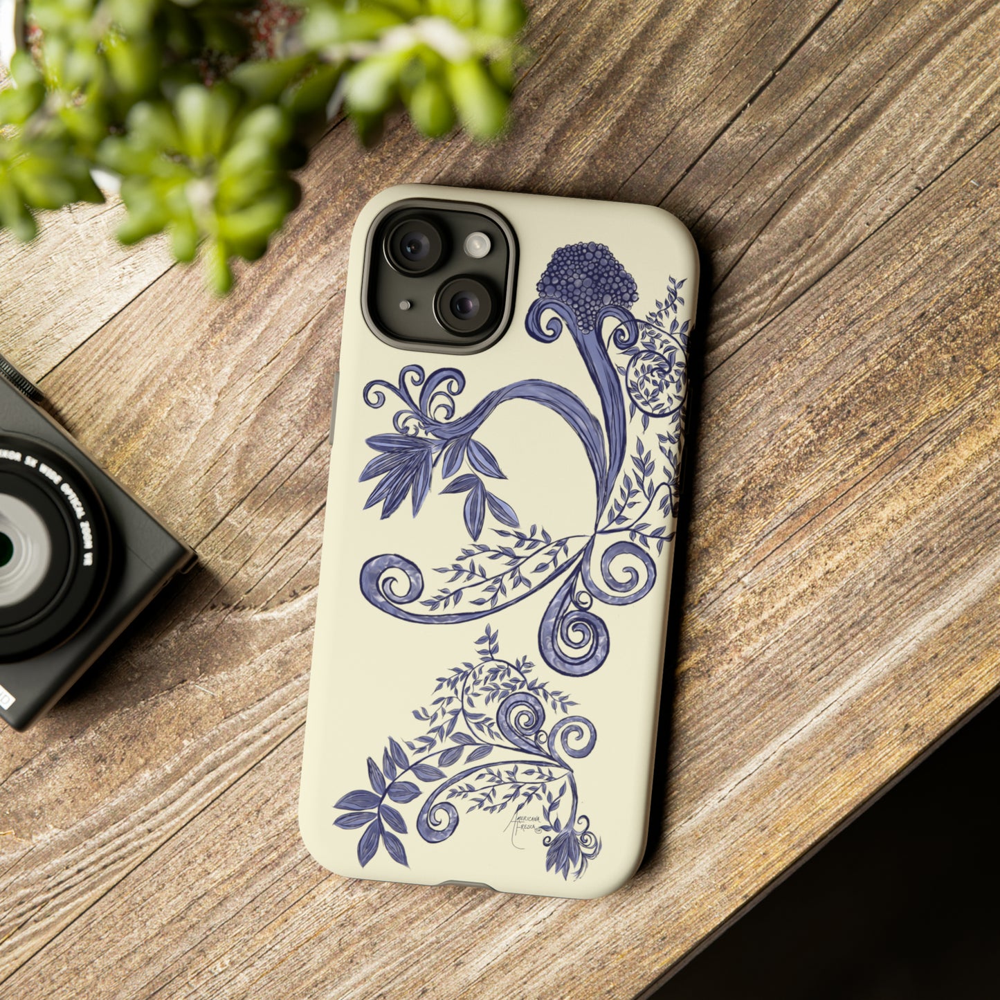 Botanical Blues Tough Phone Case