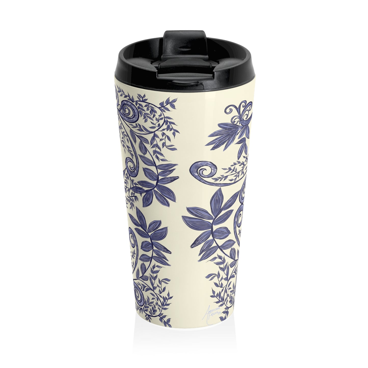 Botanical Blues Stainless Steel Travel Mug