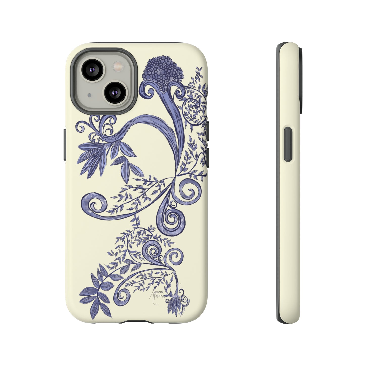 Botanical Blues Tough Phone Case