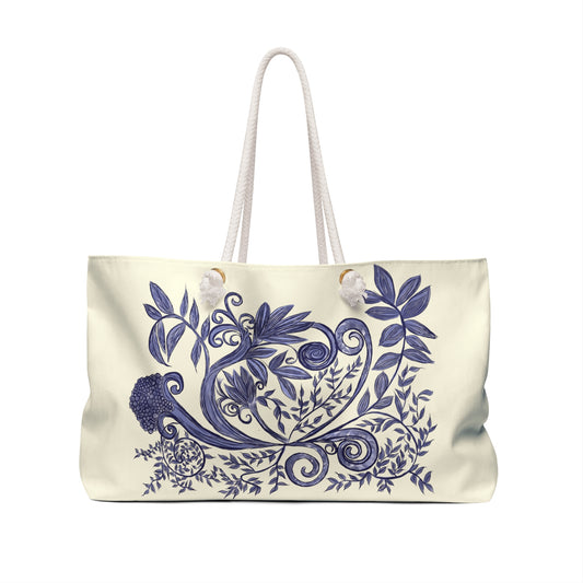 Botanical Blues Weekender Tote