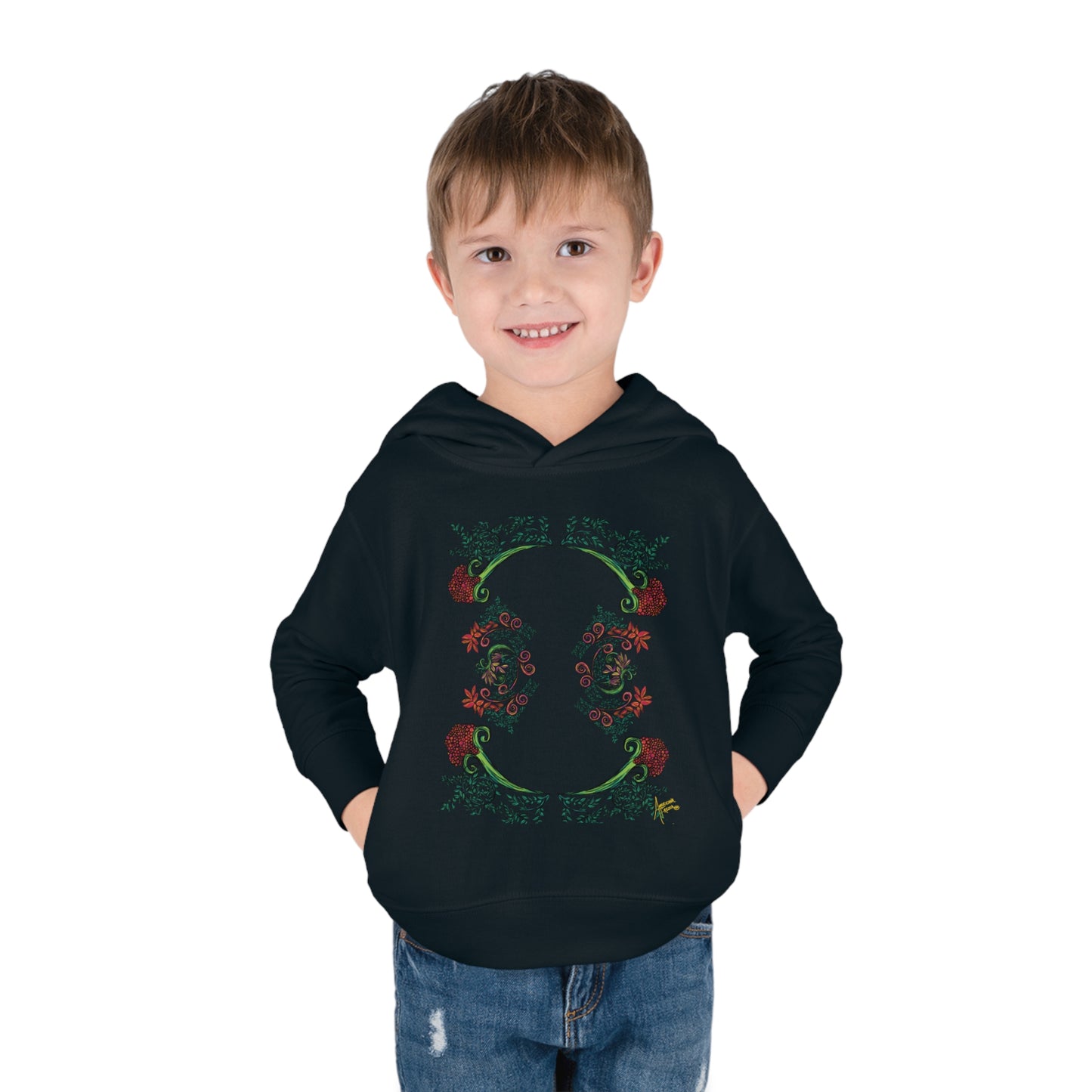 Flourished Fury Toddler Pullover Fleece Hoodie