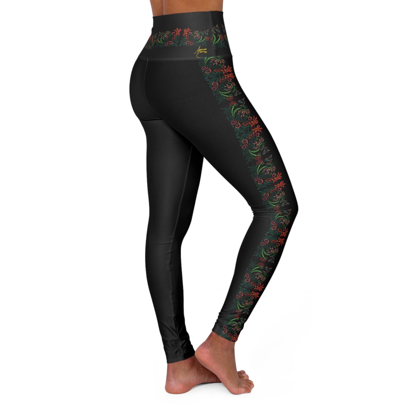 Flourished Fury High Waisted Yoga Leggings