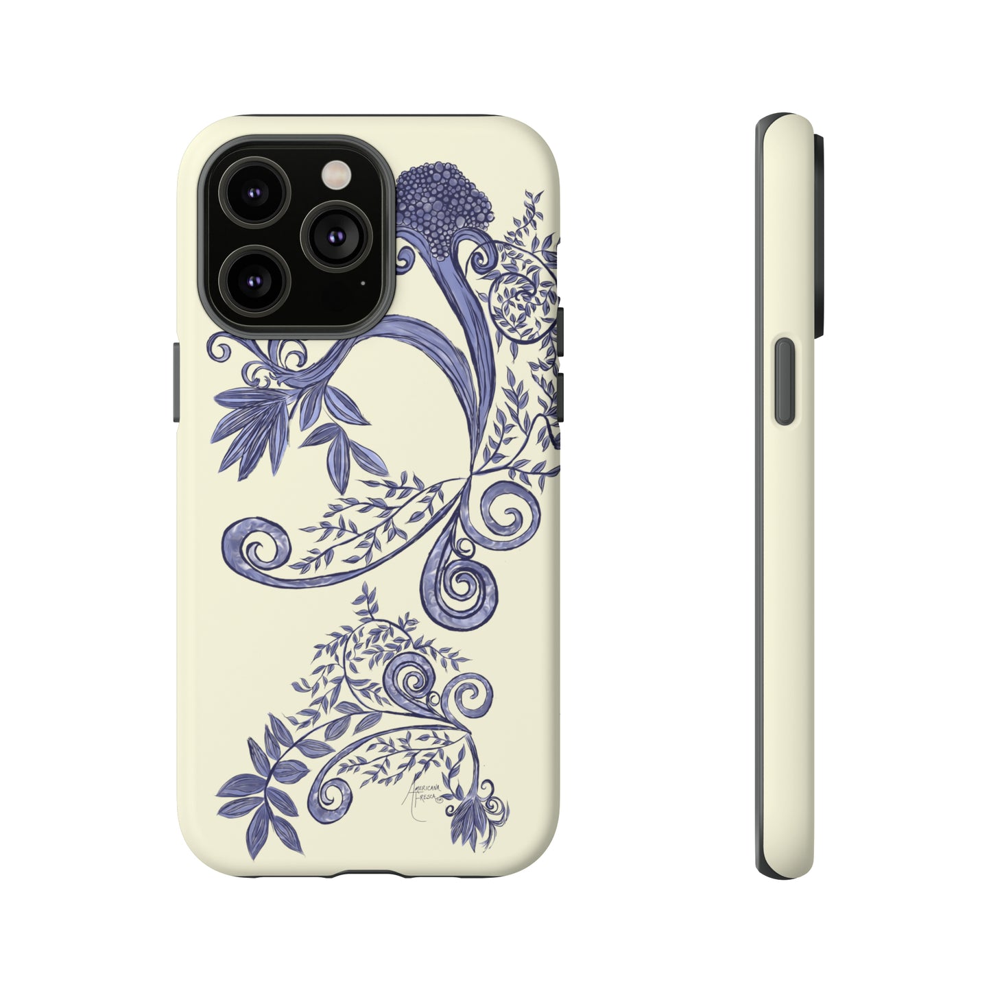 Botanical Blues Tough Phone Case