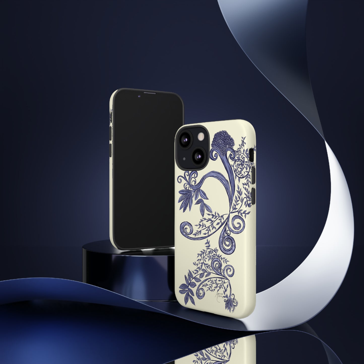 Botanical Blues Tough Phone Case