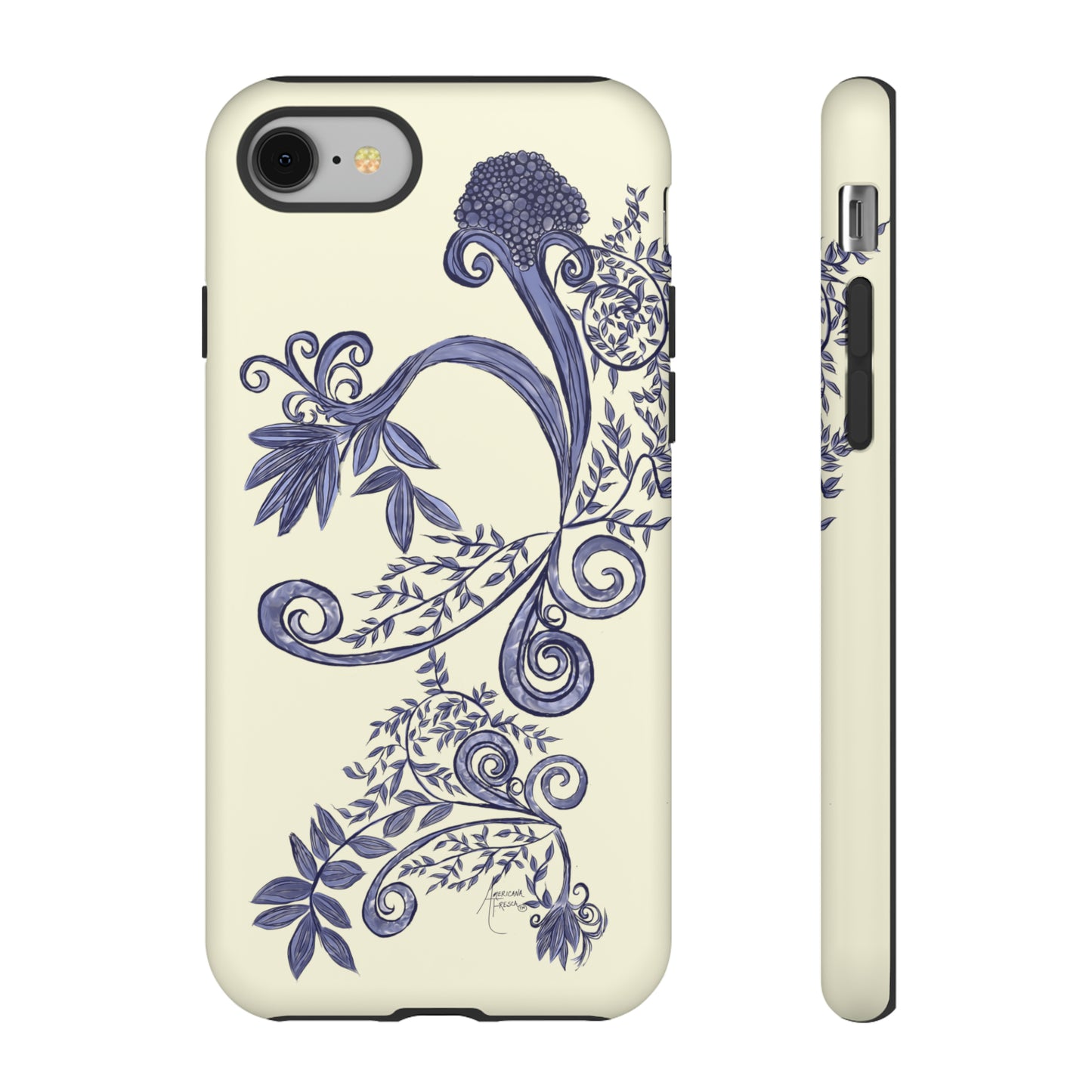 Botanical Blues Tough Phone Case