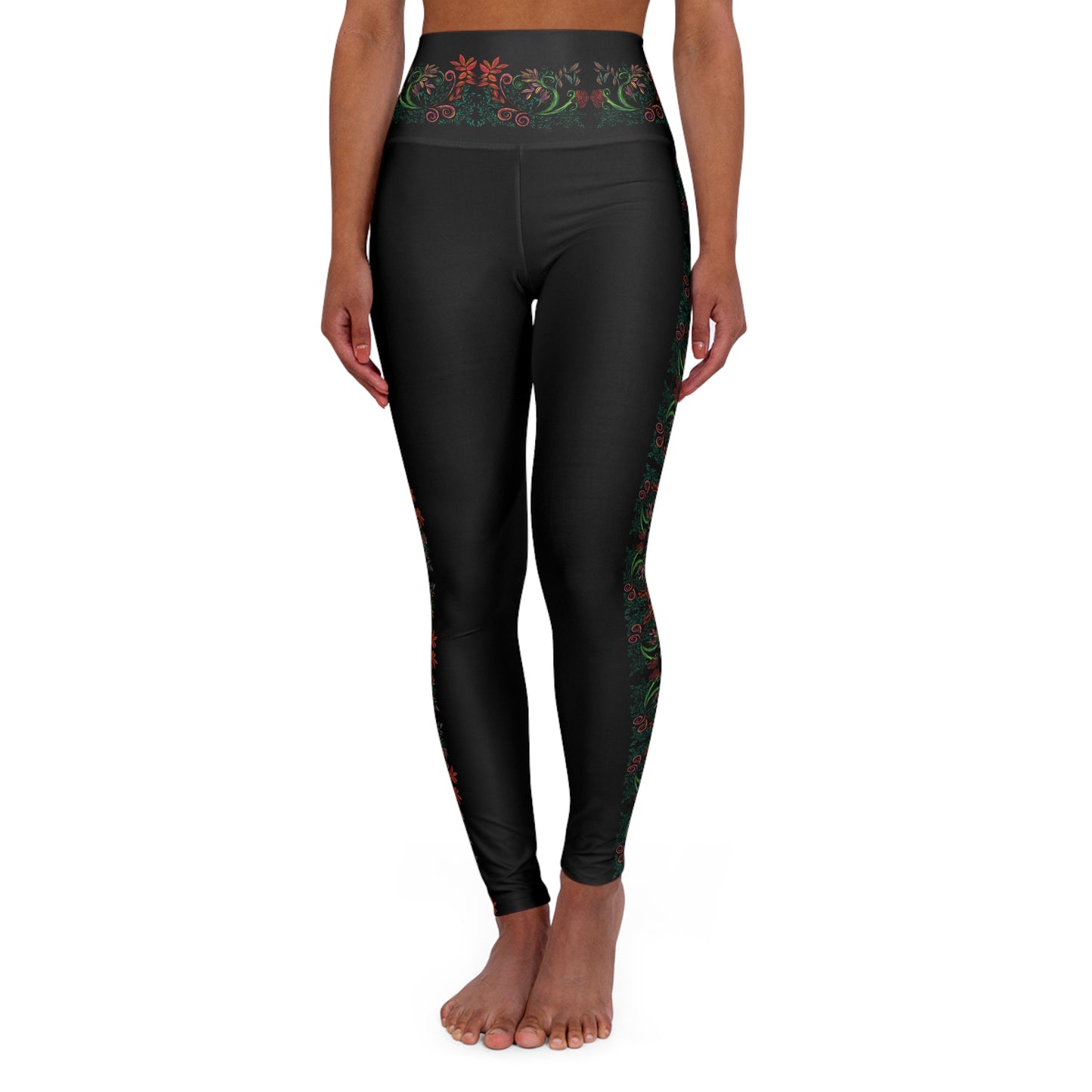 Flourished Fury High Waisted Yoga Leggings