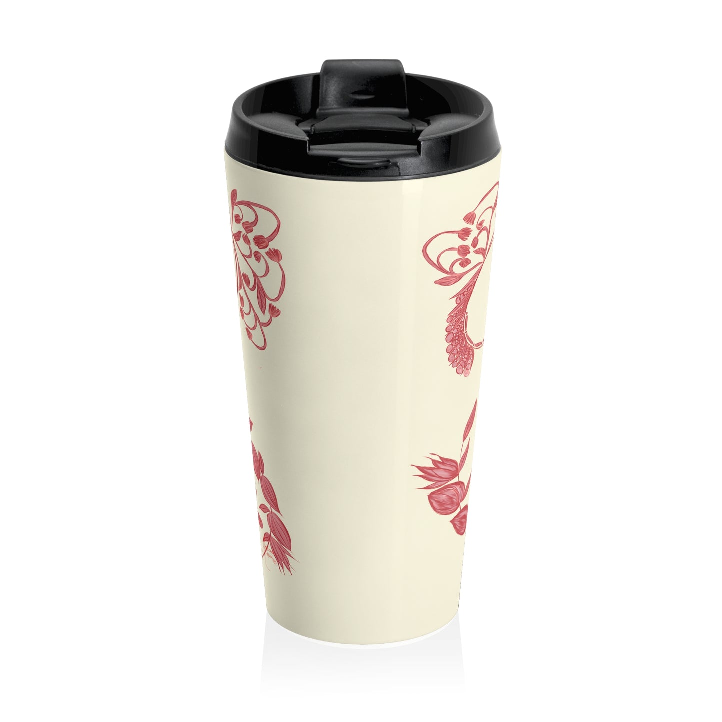 Cheery Cherry Chinoiserie Stainless Steel Travel Mug