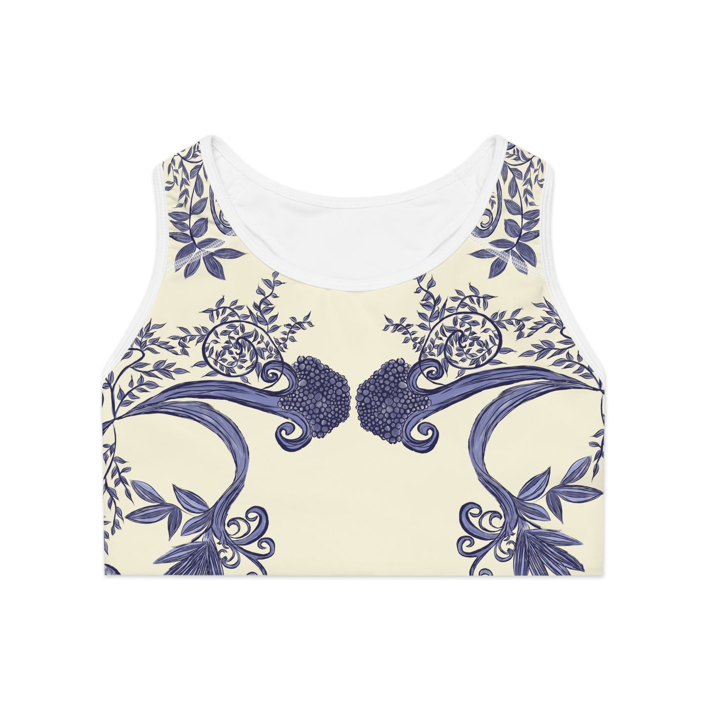 Botanical Blues Sports Bra