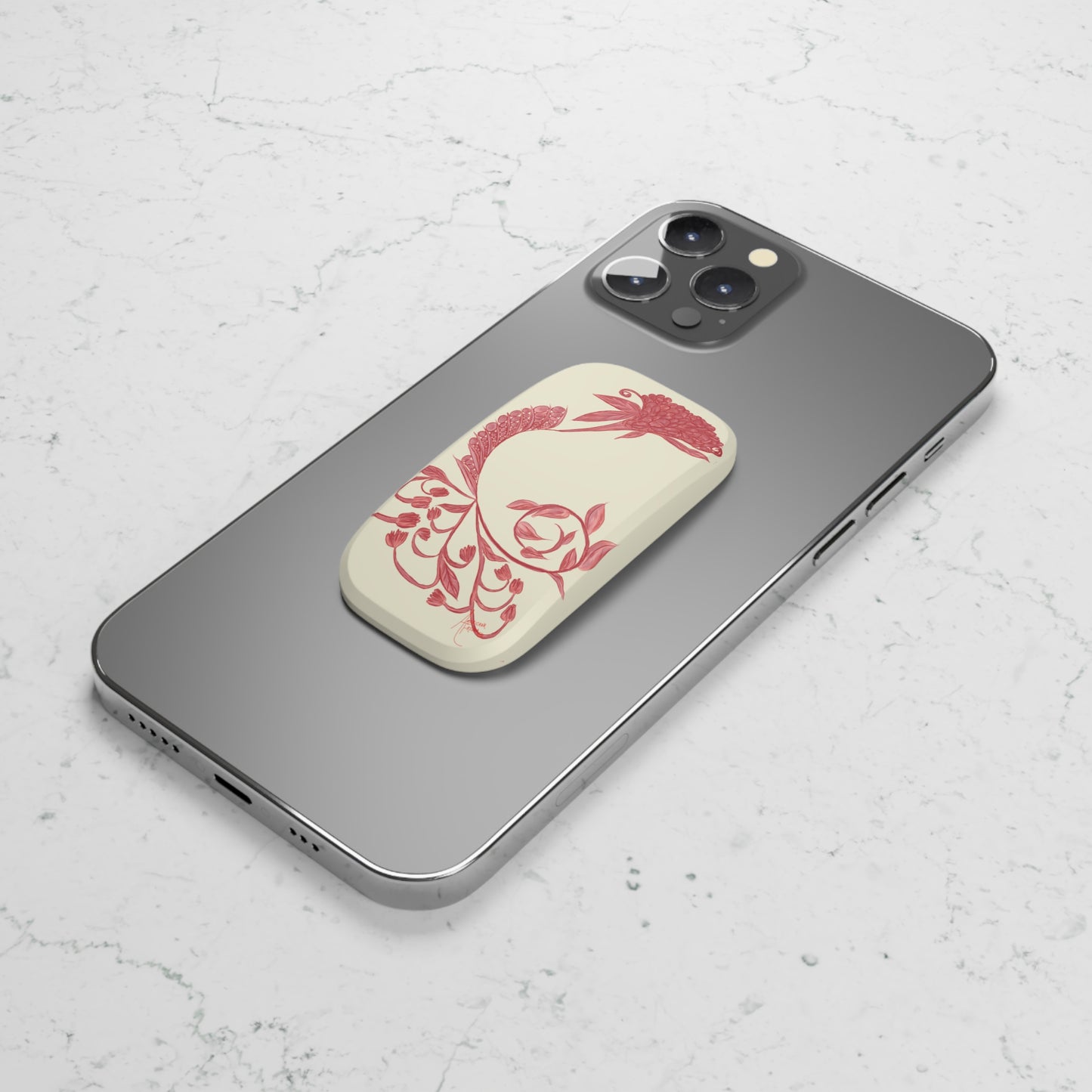 Cheery Cherry Chinoiserie Phone Click-On Grip